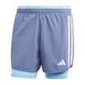 Men Own The Run 3-Stripes 2-In-1 Shorts, Blue, A701_ONE, thumbnail image number 1