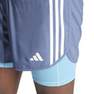 Men Own The Run 3-Stripes 2-In-1 Shorts, Blue, A701_ONE, thumbnail image number 3
