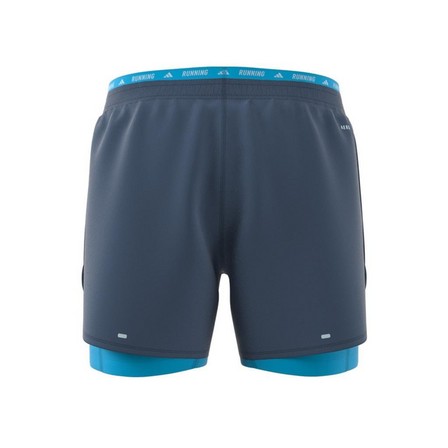 Men Own The Run 3-Stripes 2-In-1 Shorts, Blue, A701_ONE, large image number 12
