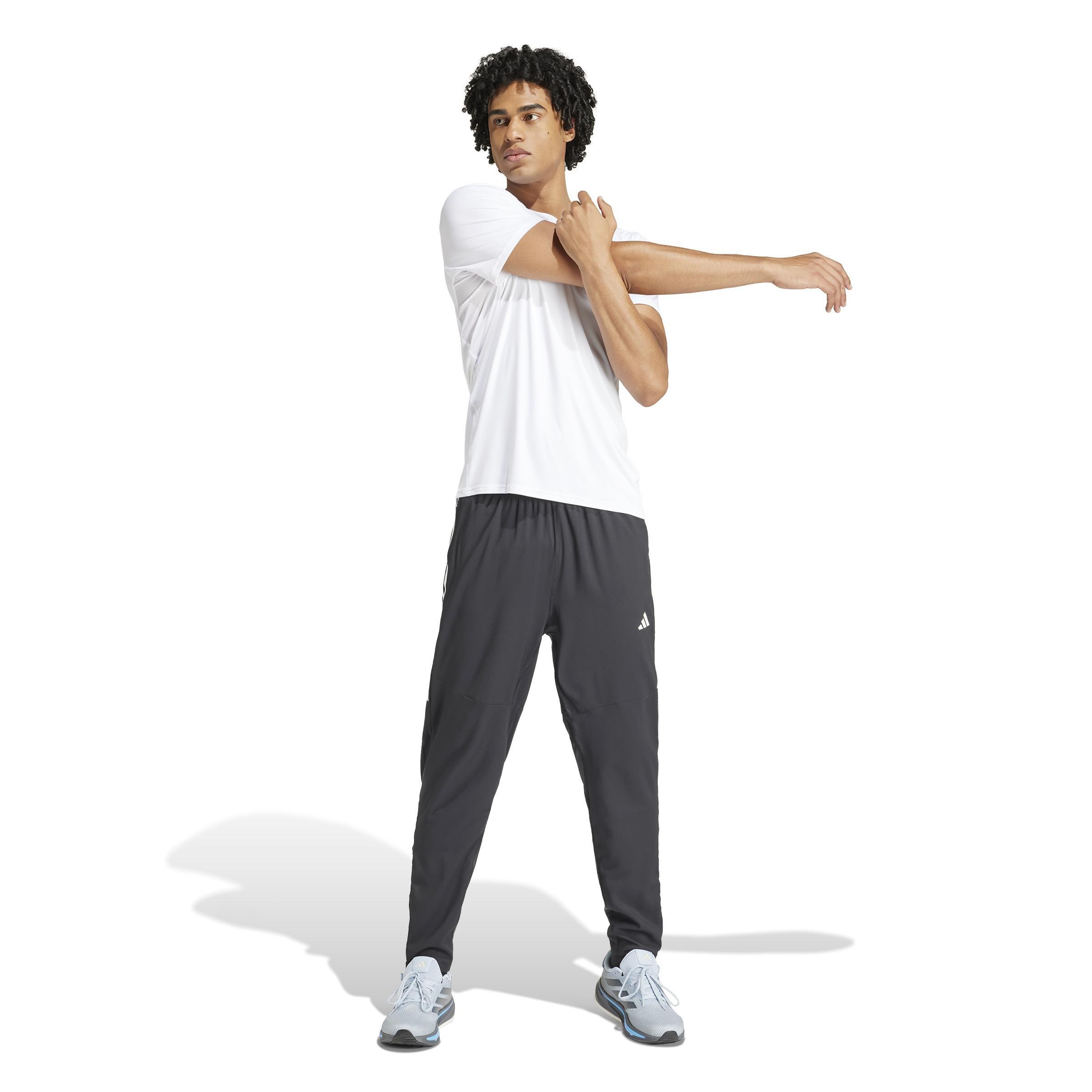 adidas - Men Own The Run 3-Stripes Joggers, Black