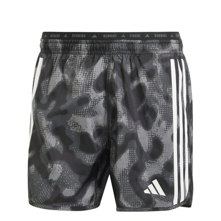 Men Own The Run 3-Stripes Allover Print Shorts, Grey, A701_ONE, large image number 1