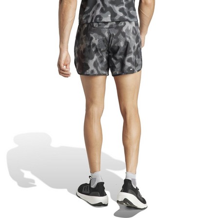 Men Own The Run 3-Stripes Allover Print Shorts, Grey, A701_ONE, large image number 2