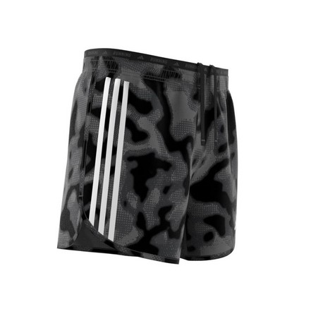 Men Own The Run 3-Stripes Allover Print Shorts, Grey, A701_ONE, large image number 7