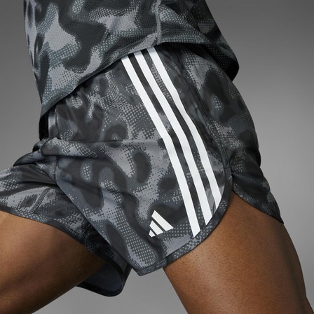 Men Own The Run 3-Stripes Allover Print Shorts, Grey, A701_ONE, large image number 14