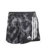 adidas - Women Own The Run 3-Stripes Allover Print Shorts, Grey