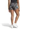 Women Own The Run 3-Stripes Allover Print Shorts, Grey, A701_ONE, thumbnail image number 2