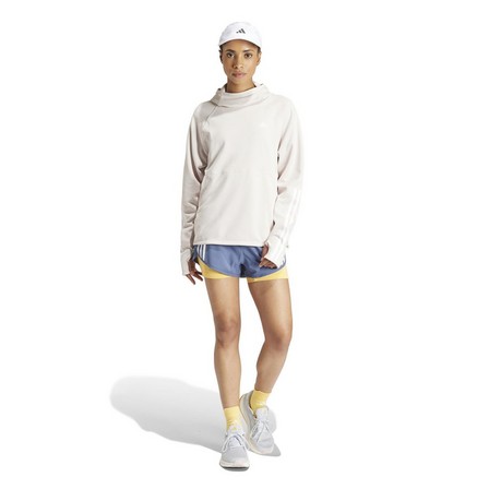 Women Own The Run 3-Stripes 2-In-1 Shorts, Blue, A701_ONE, large image number 1