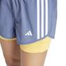 adidas - Women Own The Run 3-Stripes 2-In-1 Shorts, Blue