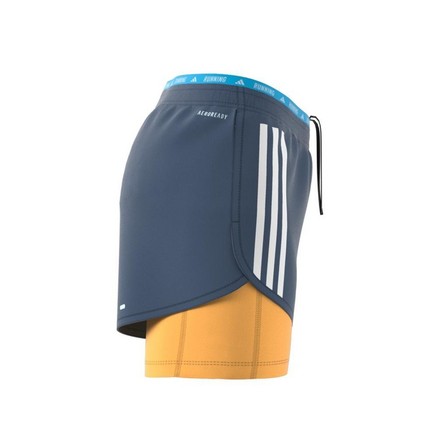 Women Own The Run 3-Stripes 2-In-1 Shorts, Blue, A701_ONE, large image number 13