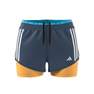Women Own The Run 3-Stripes 2-In-1 Shorts, Blue, A701_ONE, thumbnail image number 14