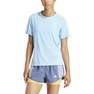 Women Own The Run 3-Stripes T-Shirt, Blue, A701_ONE, thumbnail image number 0