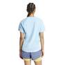 Women Own The Run 3-Stripes T-Shirt, Blue, A701_ONE, thumbnail image number 3