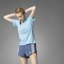 Women Own The Run 3-Stripes T-Shirt, Blue, A701_ONE, thumbnail image number 7