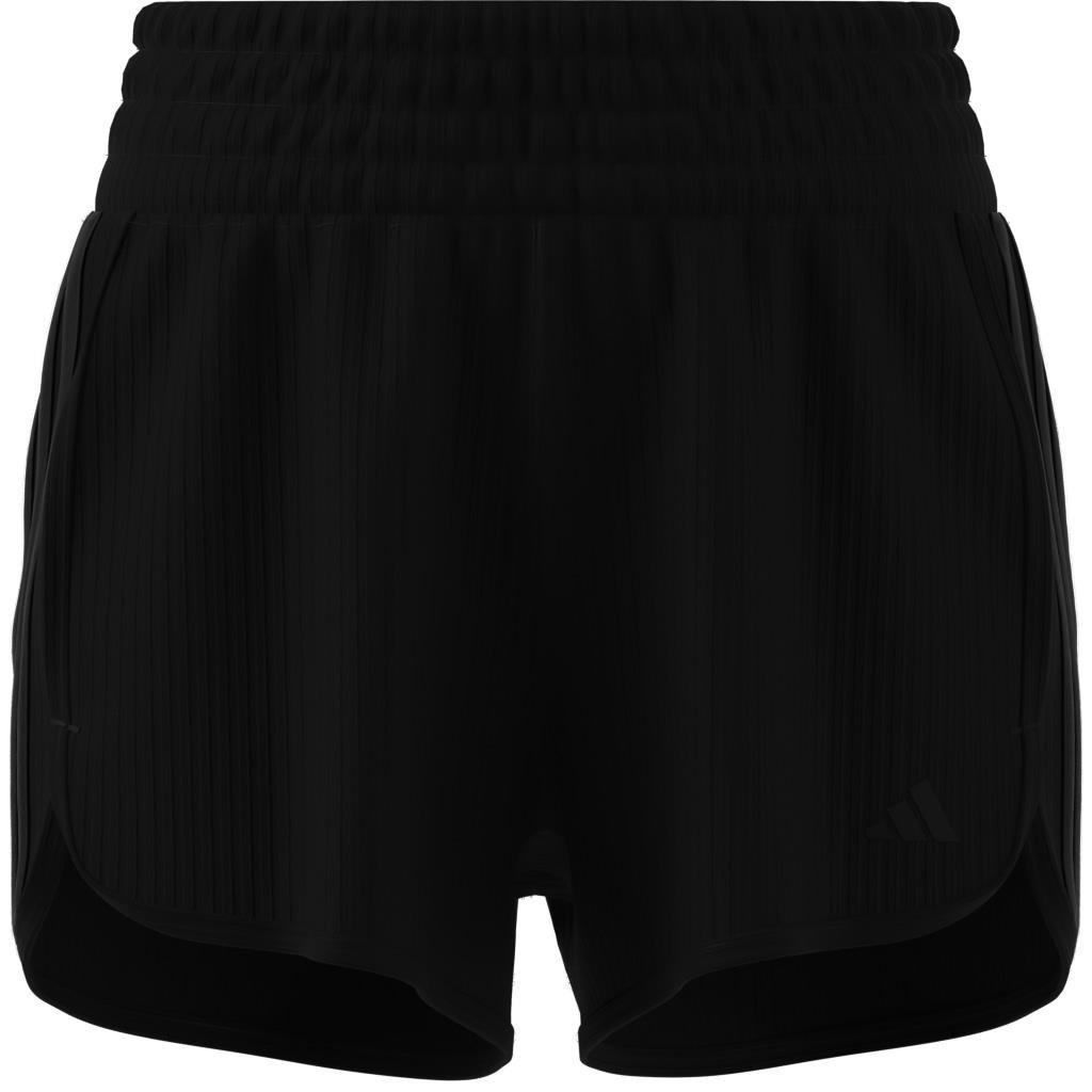 Women Pacer All Gym Seasonal Rib High-Rise Tonal 3-Stripes Shorts, Multicolour, A701_ONE, large image number 6