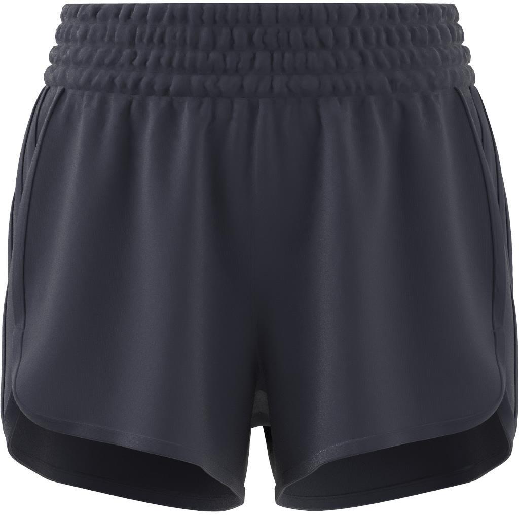 Pacer All Gym Seasonal Rib High-Rise Tonal 3-Stripes Shorts, Blue, A701_ONE, large image number 9