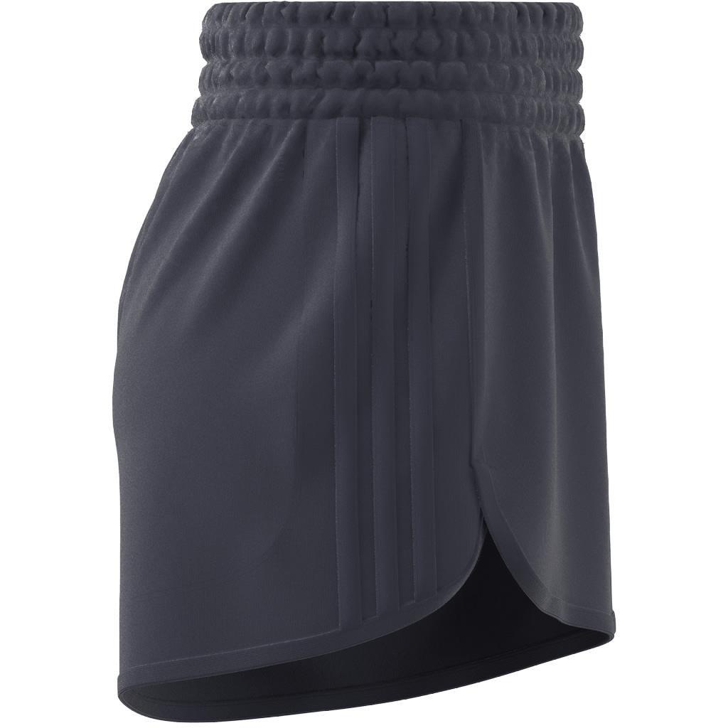 Pacer All Gym Seasonal Rib High-Rise Tonal 3-Stripes Shorts, Blue, A701_ONE, large image number 12