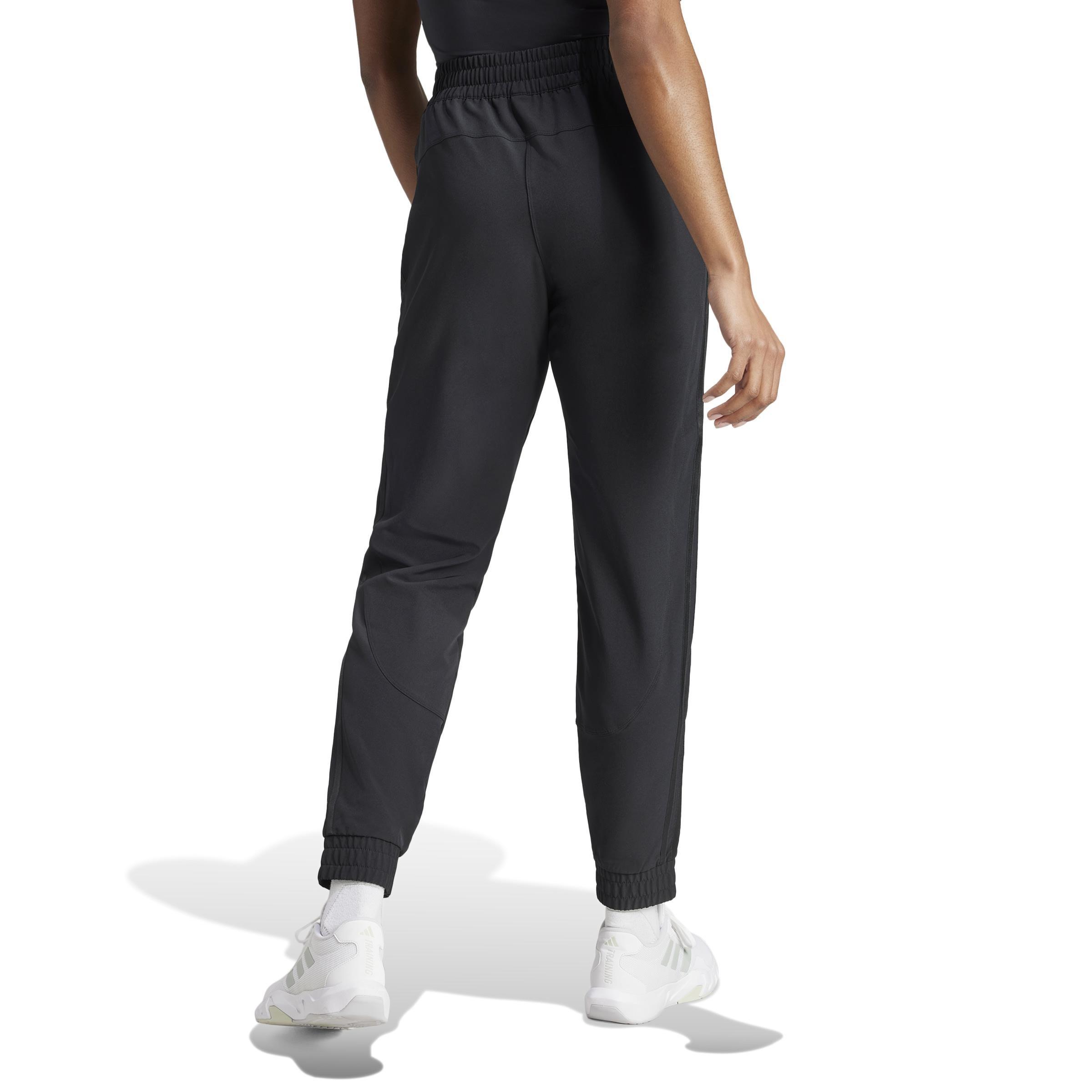 Women Pacer All Gym 3-Stripes Woven Mid-Rise Joggers, Multicolour, A701_ONE, large image number 2