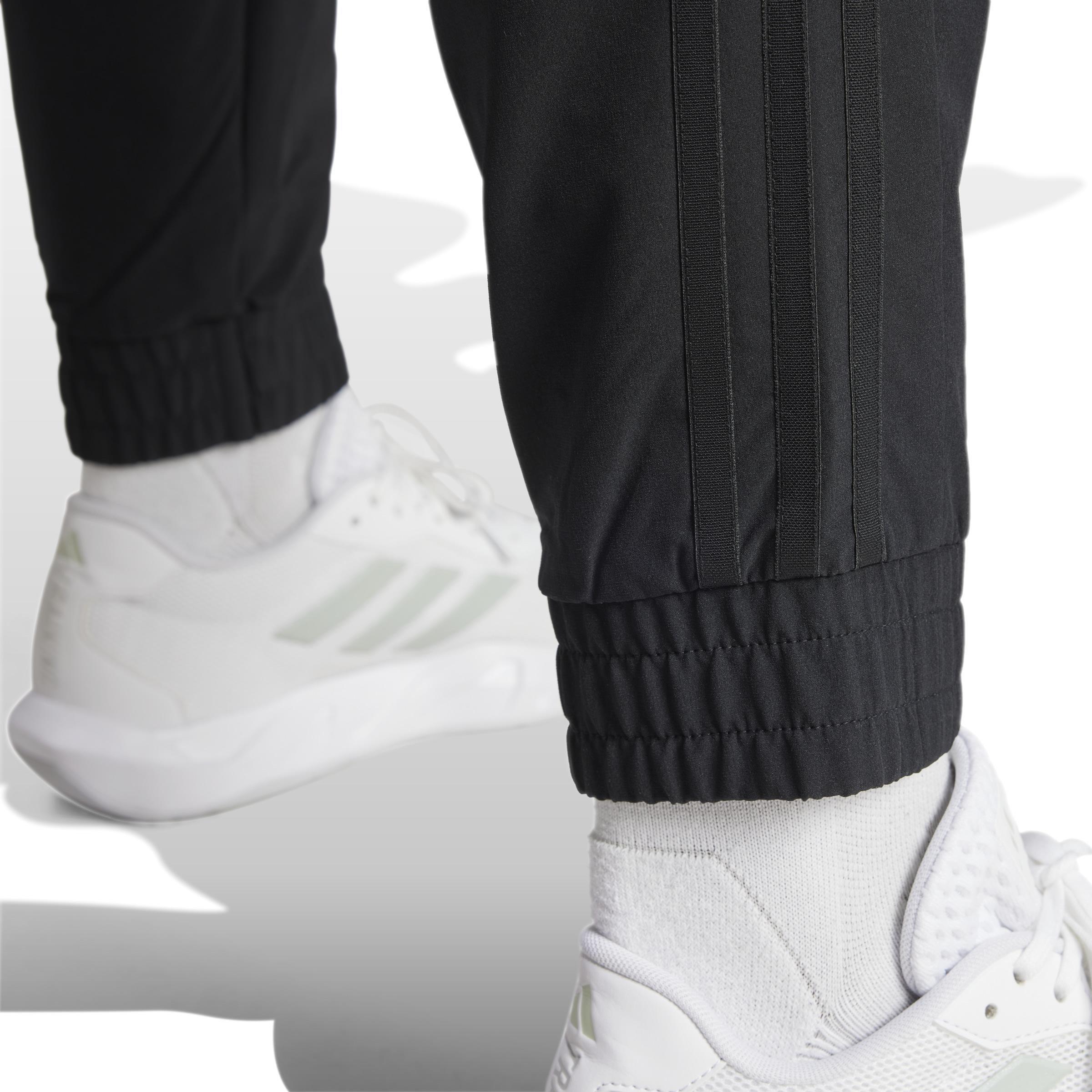 Women Pacer All Gym 3-Stripes Woven Mid-Rise Joggers, Multicolour, A701_ONE, large image number 3