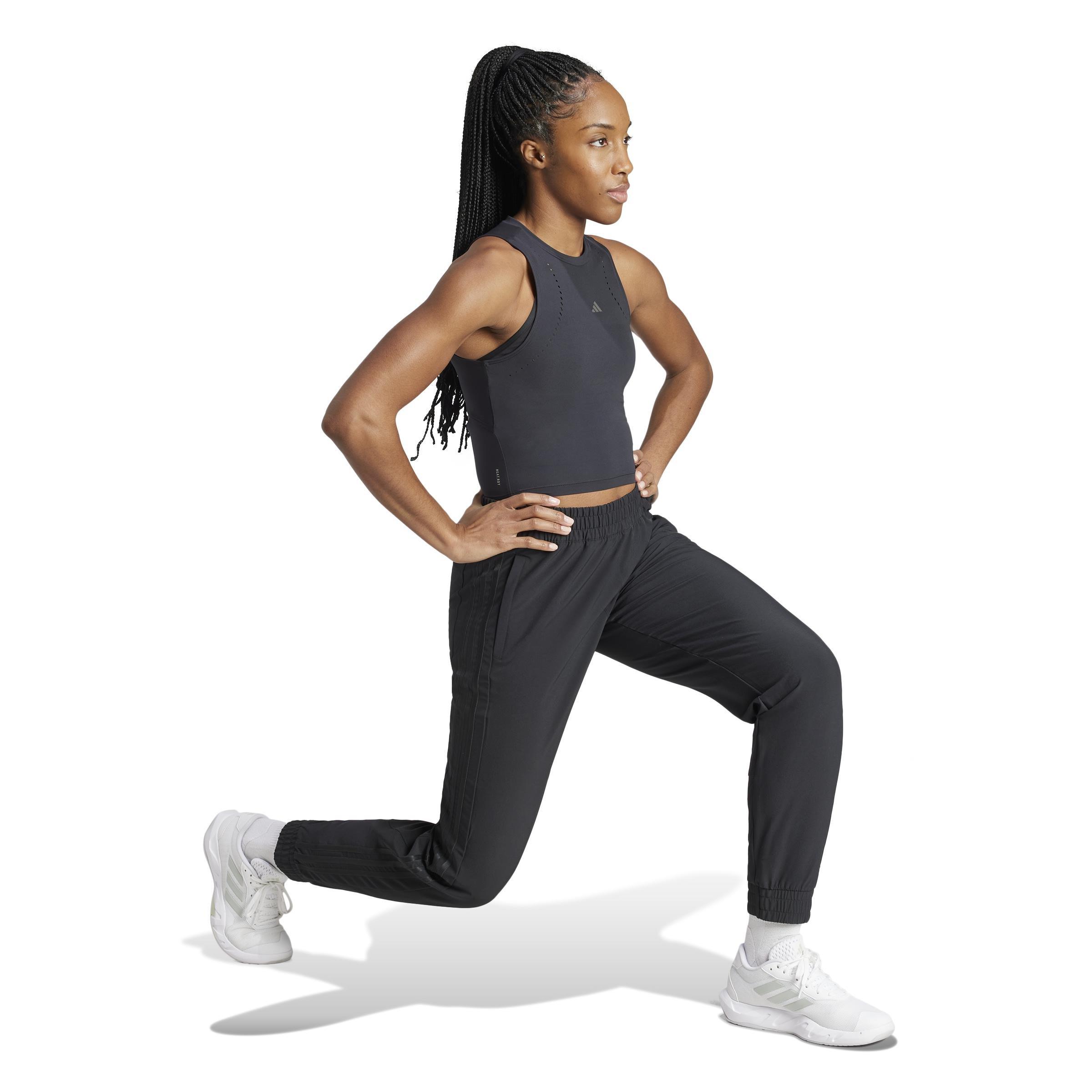 Pacer All Gym 3-Stripes Woven Mid-Rise Joggers, Multicolour, A701_ONE, large image number 10
