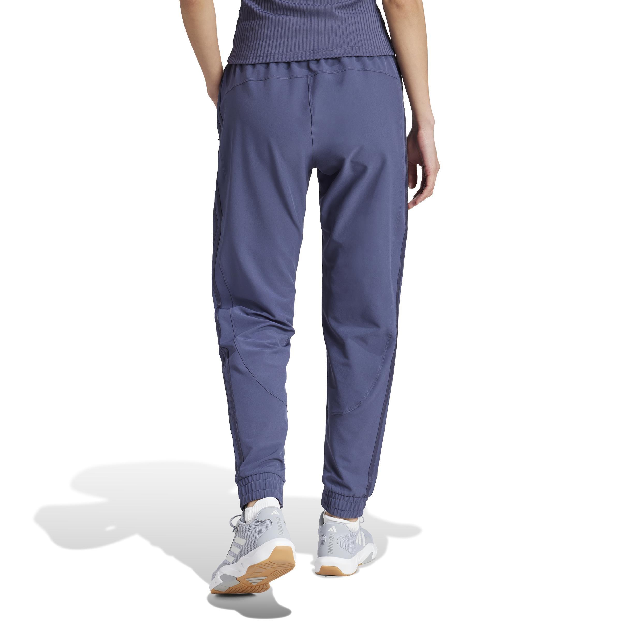 Pacer All Gym 3-Stripes Woven Mid-Rise Joggers, Blue, A701_ONE, large image number 2