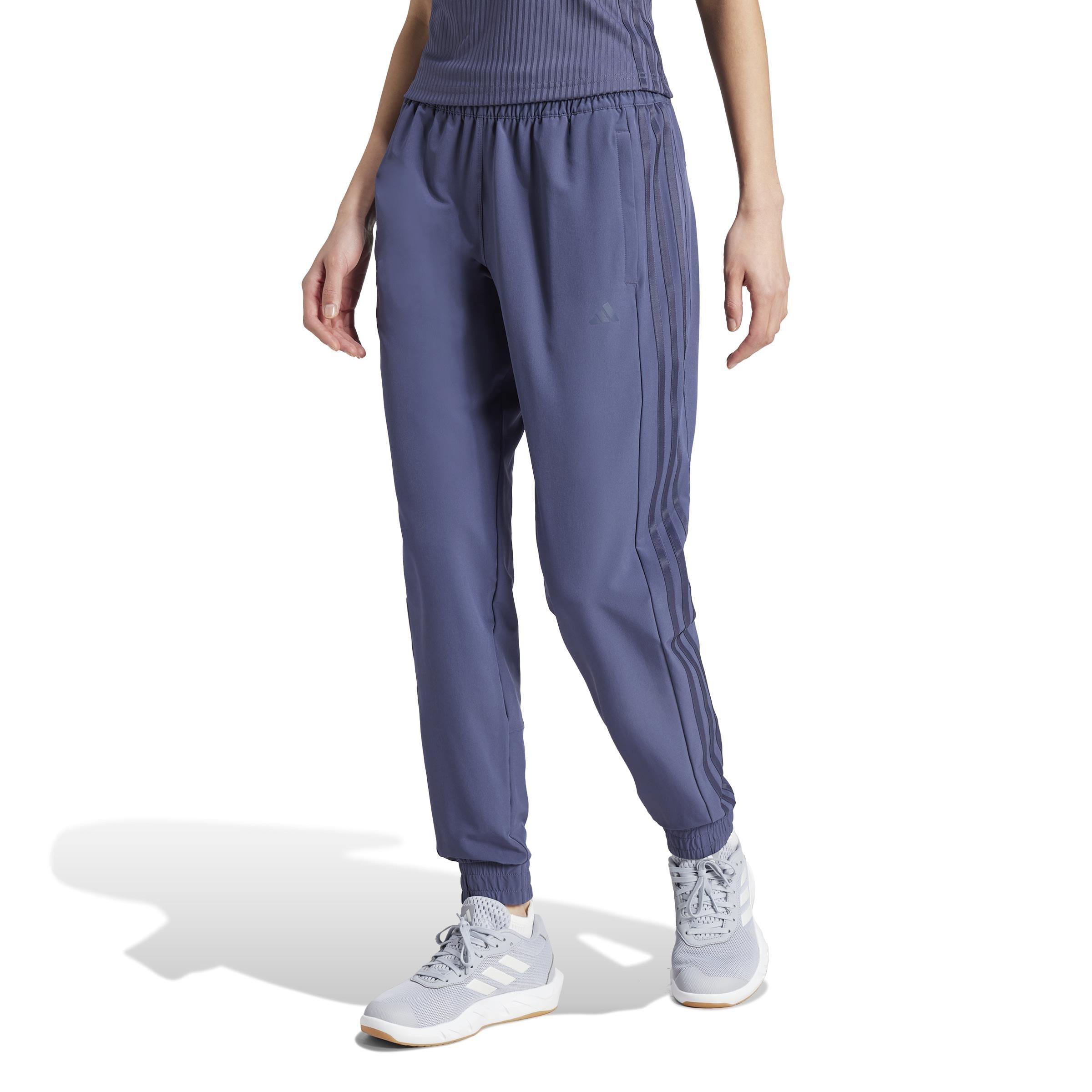 Pacer All Gym 3-Stripes Woven Mid-Rise Joggers, Blue, A701_ONE, large image number 5