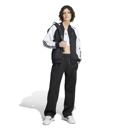 Women Adicolor Classics Oversized Tracksuit Bottoms, Black, A701_ONE, large image number 6
