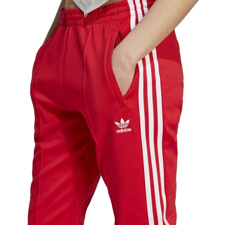 Women Adicolor Sst Tracksuit Bottoms, Red, A701_ONE, large image number 4