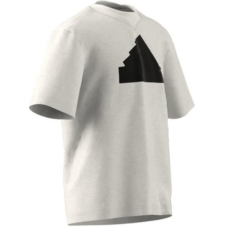 Unisex Kids Future Icons Logo Pique T-Shirt, White, A701_ONE, large image number 2