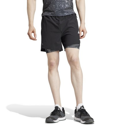 Men Power Workout 2-In-1 Shorts, Black, A701_ONE, large image number 1