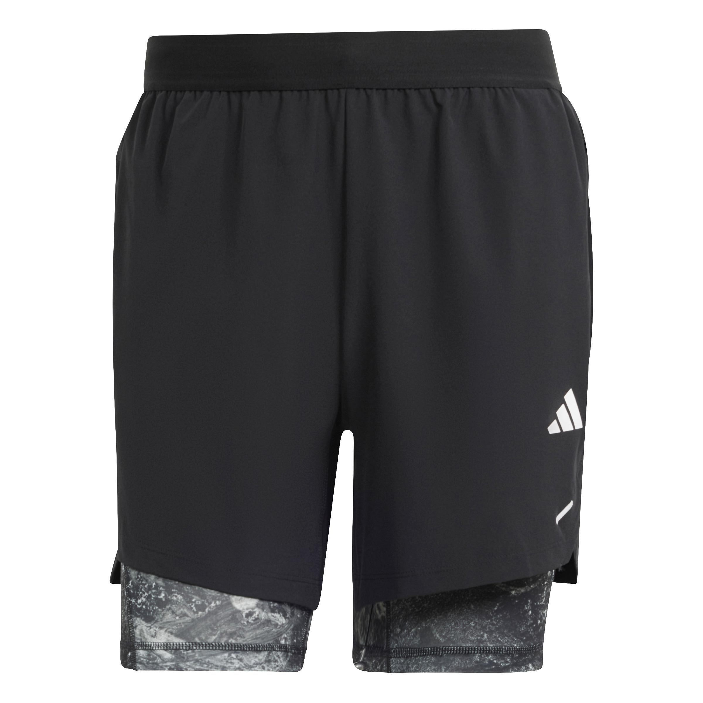 adidas - Men Power Workout 2-In-1 Shorts, Black