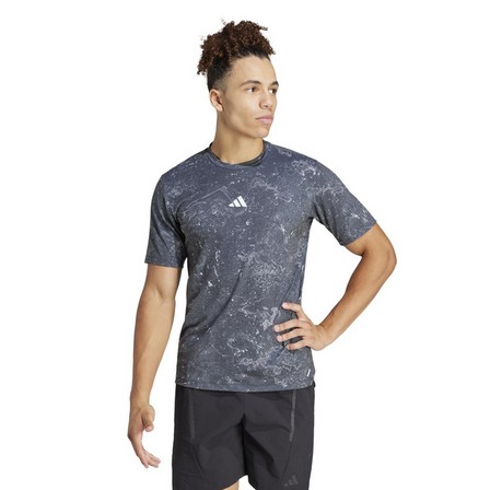 Men Power Workout T-Shirt, Black, A701_ONE, large image number 0