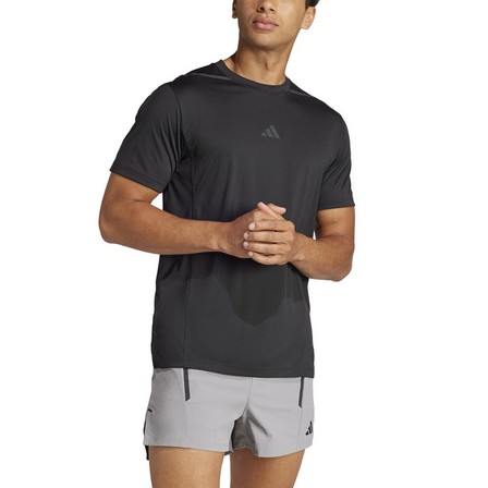 Men Designed For Training Adistrong Workout T-Shirt, Black, A701_ONE, large image number 4