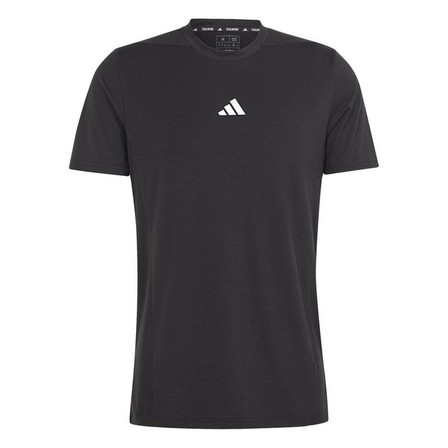 Men Designed For Training Workout T-Shirt, Black, A701_ONE, large image number 2