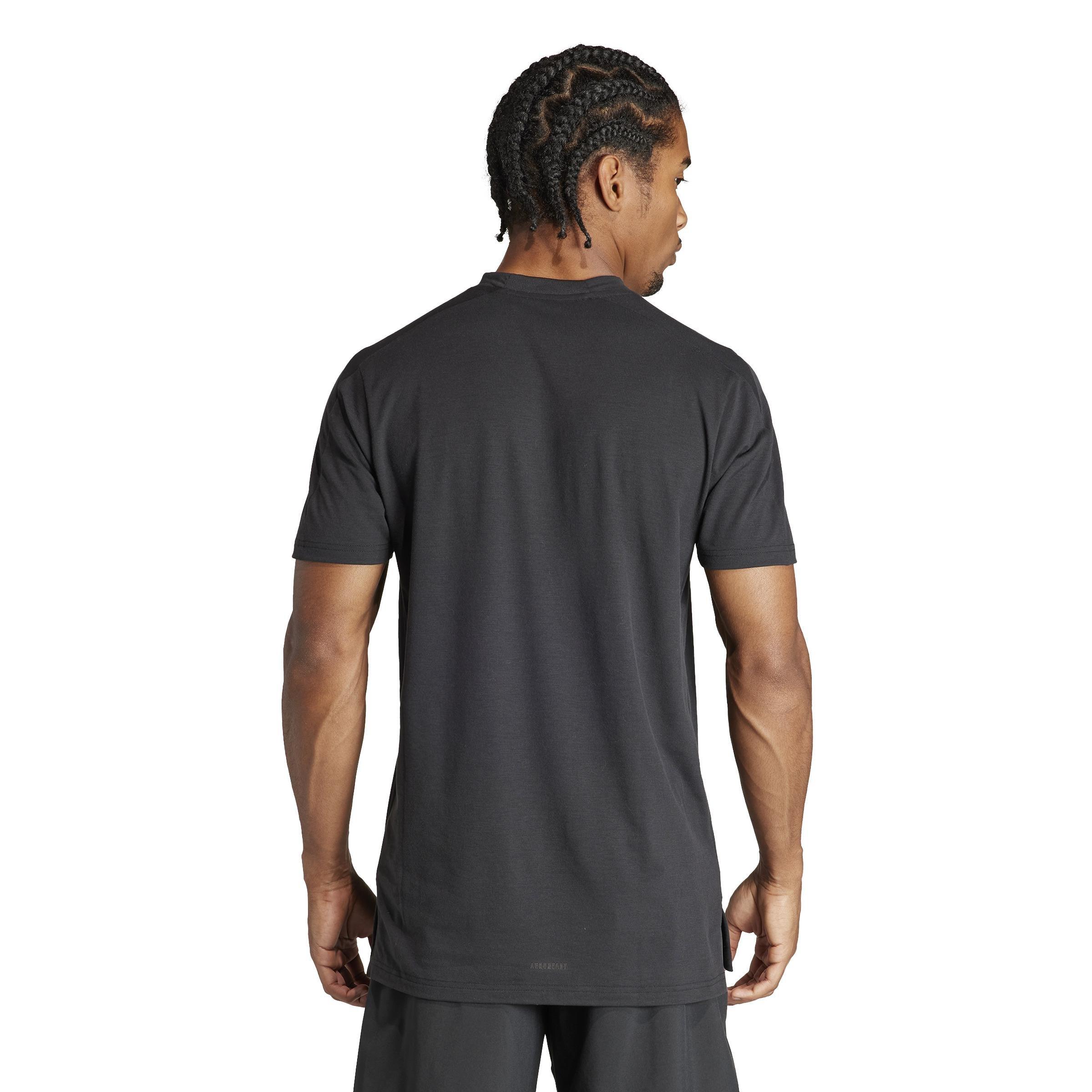 Men Designed For Training Workout T-Shirt, Black, A701_ONE, large image number 3