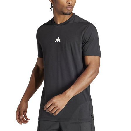 Men Designed For Training Workout T-Shirt, Black, A701_ONE, large image number 4