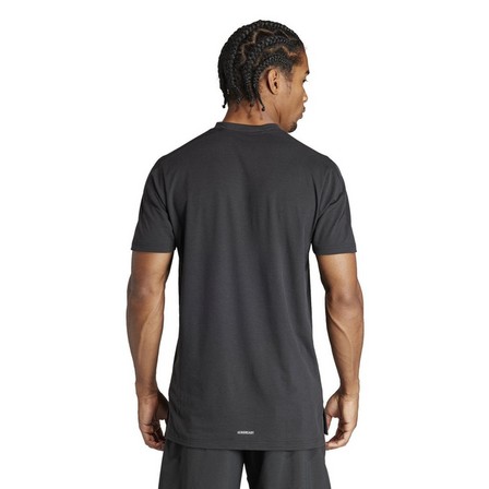 Men Designed For Training Workout T-Shirt, Black, A701_ONE, large image number 5
