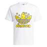 Men Collegiate Stacked Trefoil T-Shirt, White, A701_ONE, thumbnail image number 0
