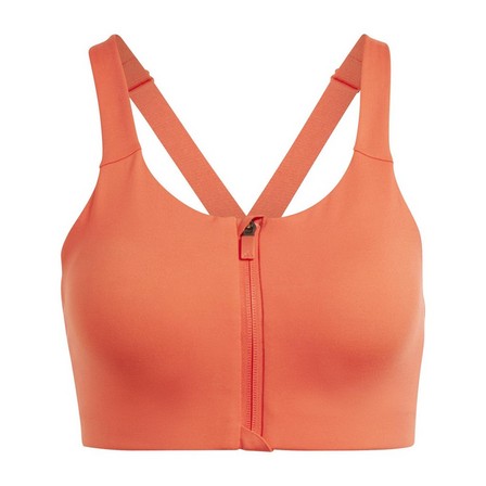 Women Tlrd Impact Luxe High-Support Zip Bra, Orange, A701_ONE, large image number 1