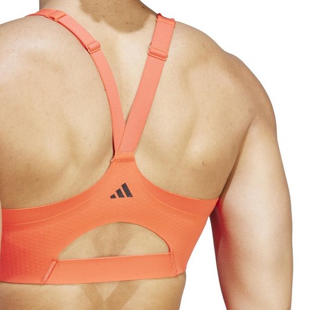 Women Tlrd Impact Luxe High-Support Zip Bra, Orange, A701_ONE, large image number 6