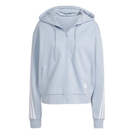 Women Future Icons 3-Stripes Full-Zip Hoodie, Blue, A701_ONE, large image number 2