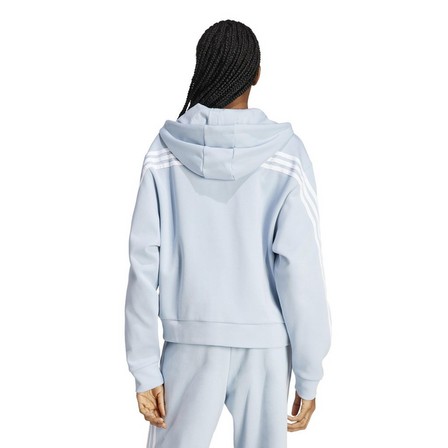 Women Future Icons 3-Stripes Full-Zip Hoodie, Blue, A701_ONE, large image number 3