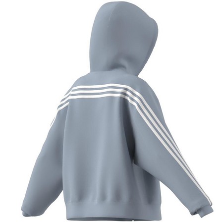 Women Future Icons 3-Stripes Full-Zip Hoodie, Blue, A701_ONE, large image number 12