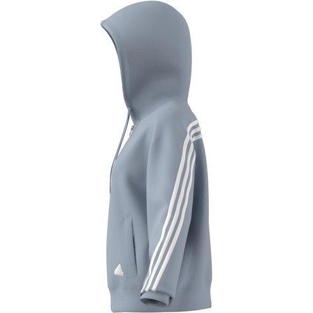 Women Future Icons 3-Stripes Full-Zip Hoodie, Blue, A701_ONE, large image number 14