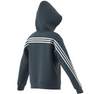 Unisex Kids Future Icons 3-Stripes Full-Zip Hooded Track Top, White, A701_ONE, thumbnail image number 7