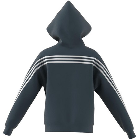 Unisex Kids Future Icons 3-Stripes Full-Zip Hooded Track Top, White, A701_ONE, large image number 11