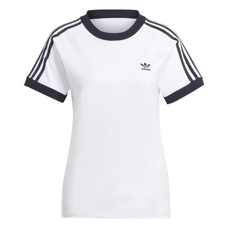 Women Adicolor Classics Slim 3-Stripes T-Shirt, White, A701_ONE, large image number 0