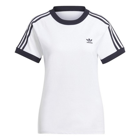 Women Adicolor Classics Slim 3-Stripes T-Shirt, White, A701_ONE, large image number 1