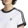 Women Adicolor Classics Slim 3-Stripes T-Shirt, White, A701_ONE, thumbnail image number 4