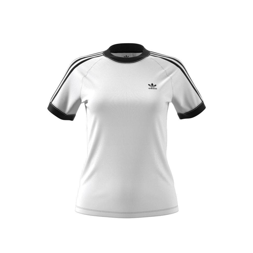 Women Adicolor Classics Slim 3-Stripes T-Shirt, White, A701_ONE, large image number 14