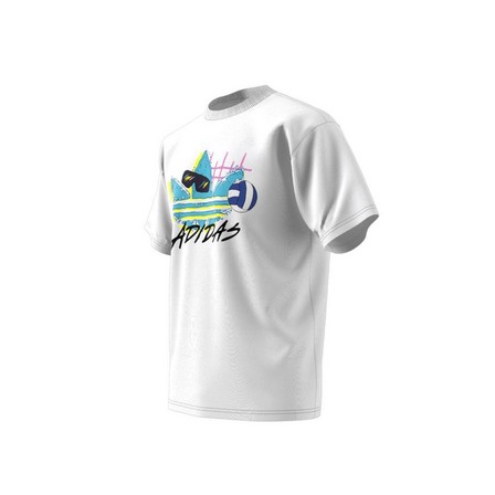 Men Beach Sports Trefoil T-Shirt, White, A701_ONE, large image number 12
